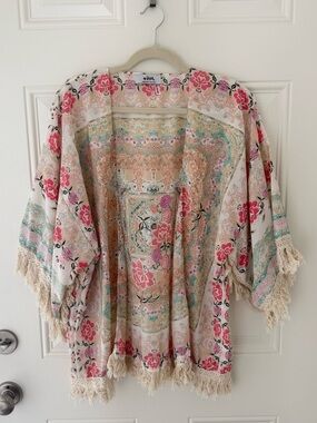 Boho tasseled beach cover up